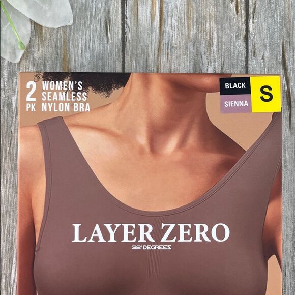 Women’s Layer Zero by 32 Degrees Women's Seamless Bra, 2-pack Size S - Picture 2 of 6